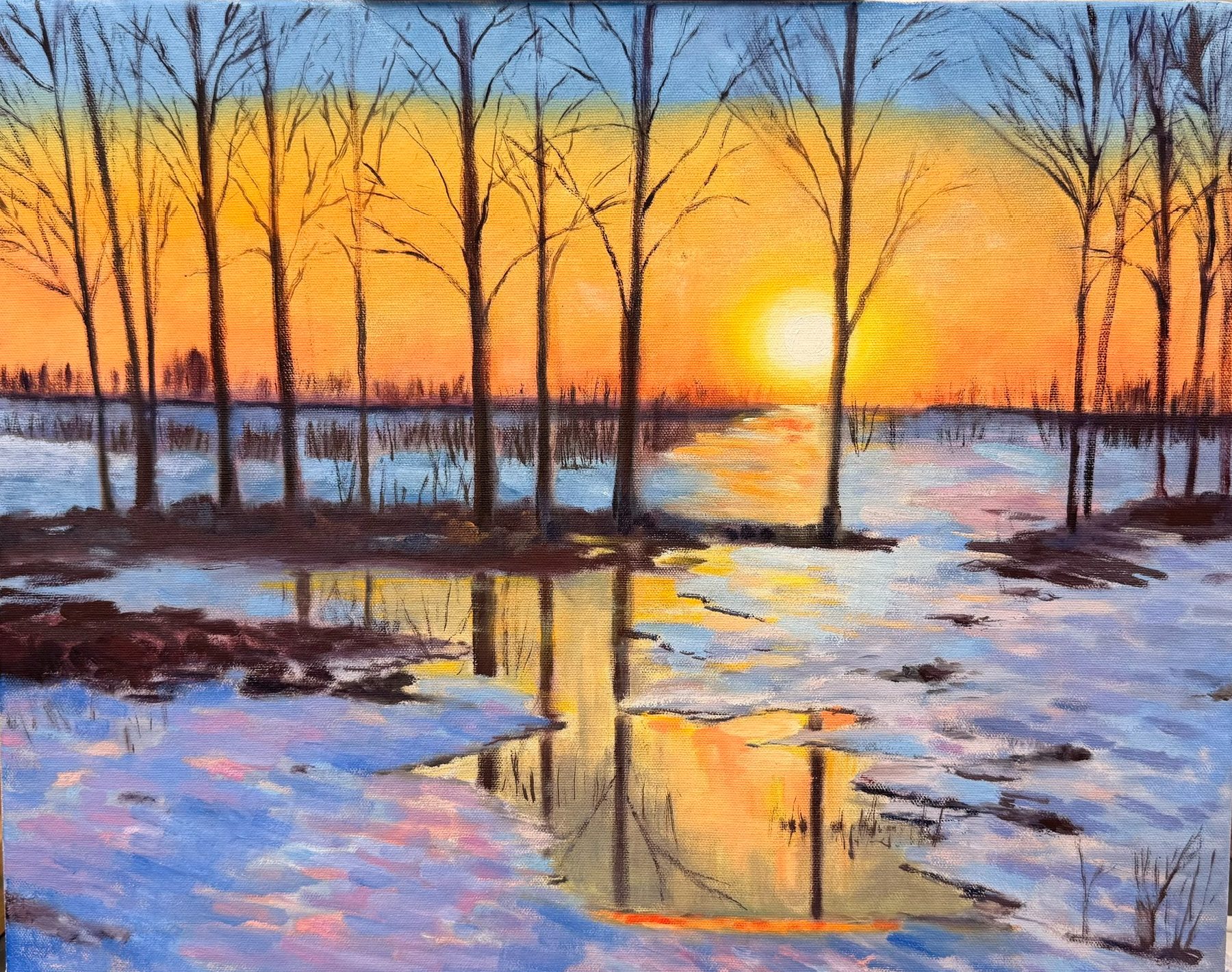 After the Snow, Oil on canvas, © 2026 FC. All Rights Reserved.